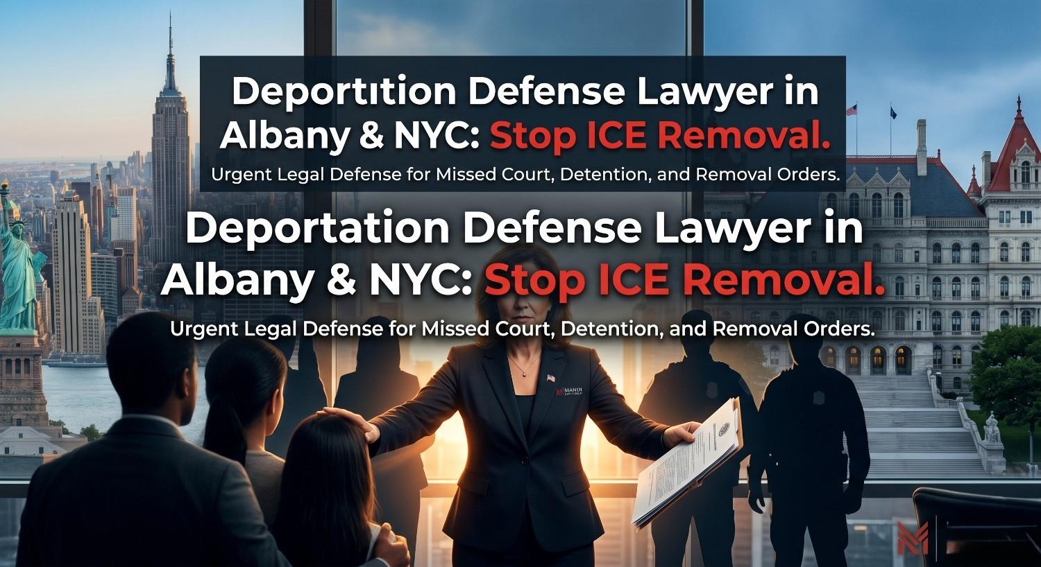 Experienced deportation defense lawyer in Albany and NYC helping immigrants fight ICE removal and missed immigration court dates.