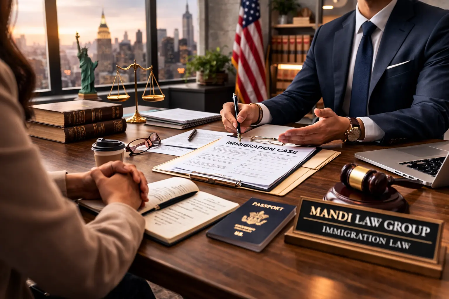 Diverse team of multilingual immigration attorneys at Mandi Law Group serving immigrant communities across New York in 5 languages including English, Hindi, Urdu, Swahili and Gujarati